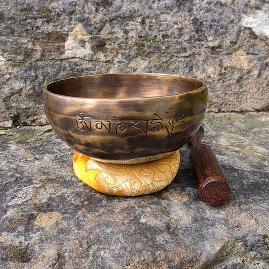4" Full Moon Tibetan Singing Bowl – Handcrafted in Nepal | Meditation & Sound Healing