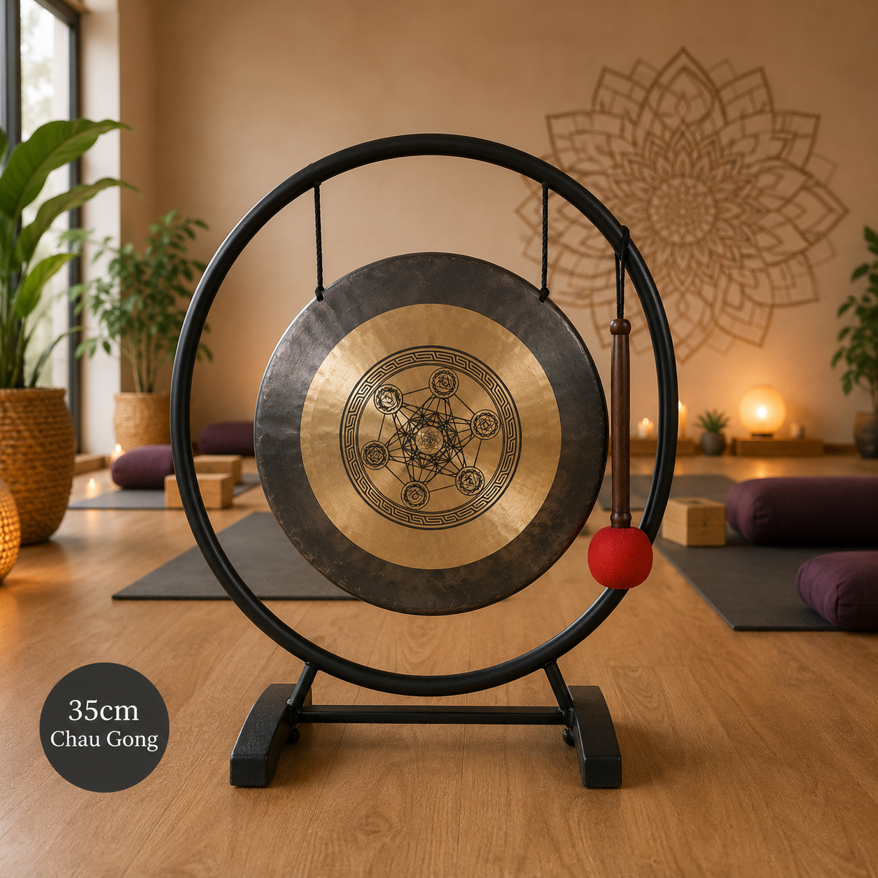Metatron's Cube Chakra Chau Gong – 35cm