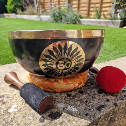 OM Lotus Tibetan Singing Bowl (9″)