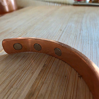 Pure Copper Magnetic Om Namah Shivaya Bracelet – Adjustable Handcrafted Copper Cuff