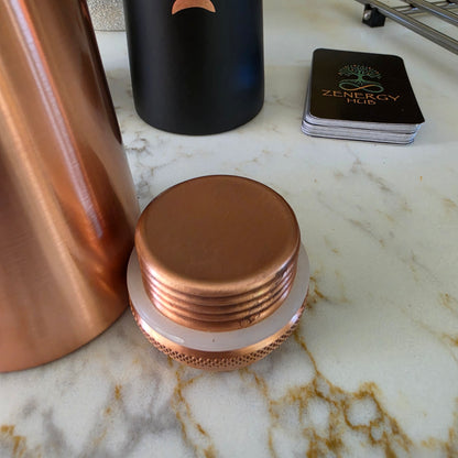 Pure Copper Moon Phase Water Bottle – Natural Copper – 650ml