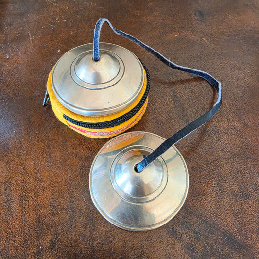 2.75" Tibetan Tingsha Bells – Handcrafted in Nepal (Plain Finish)