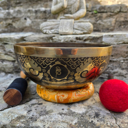 10" Flower of Life Tibetan Singing Bowl - Handcrafted in Nepal