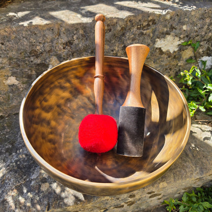 9.5" Full Moon Tibetan Singing Bowl – Handmade in Nepal