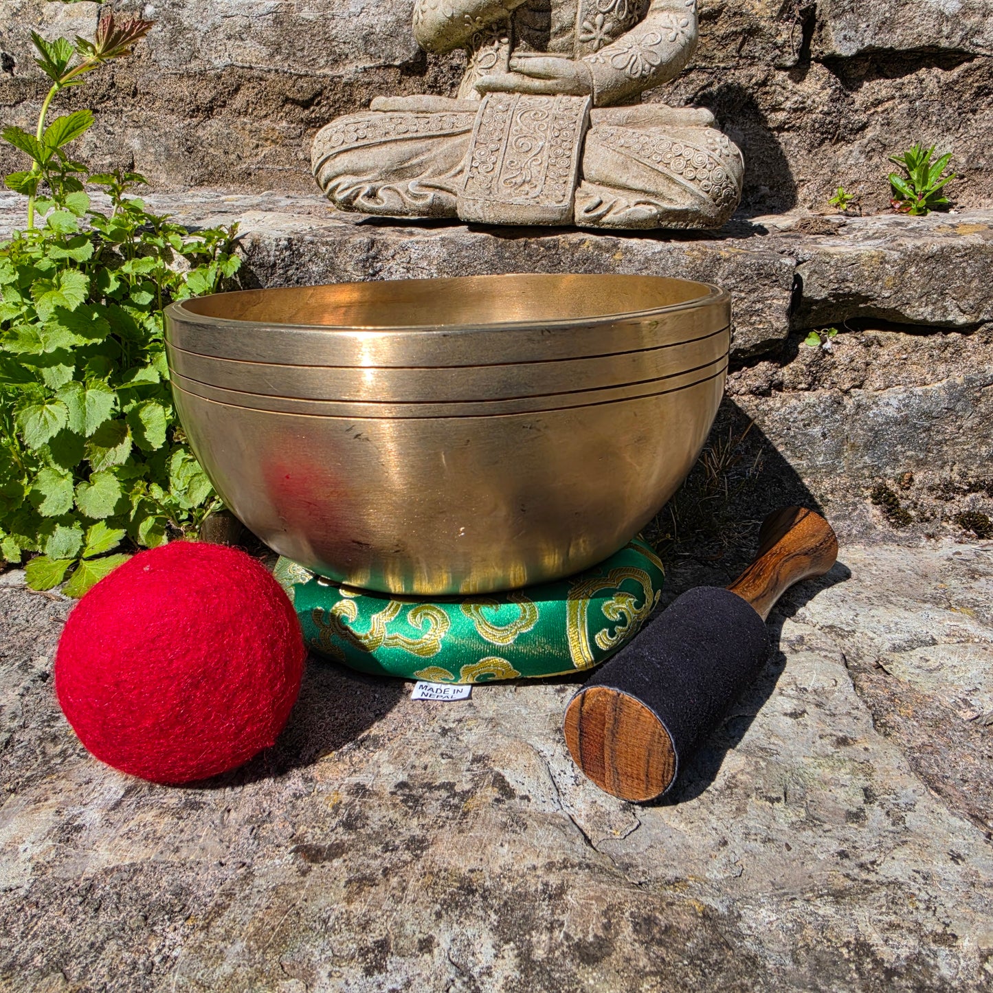 8" Lingham Tibetan Singing Bowl – Antique Finish | B3 Note