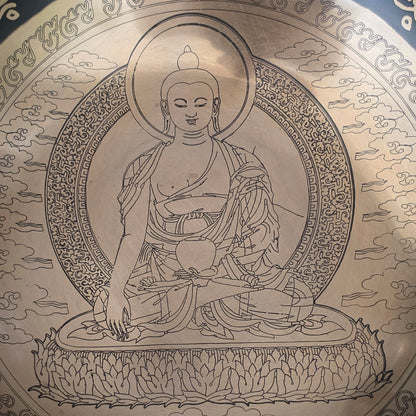 9" Black Buddha Tibetan Singing Bowl – 1.51kg