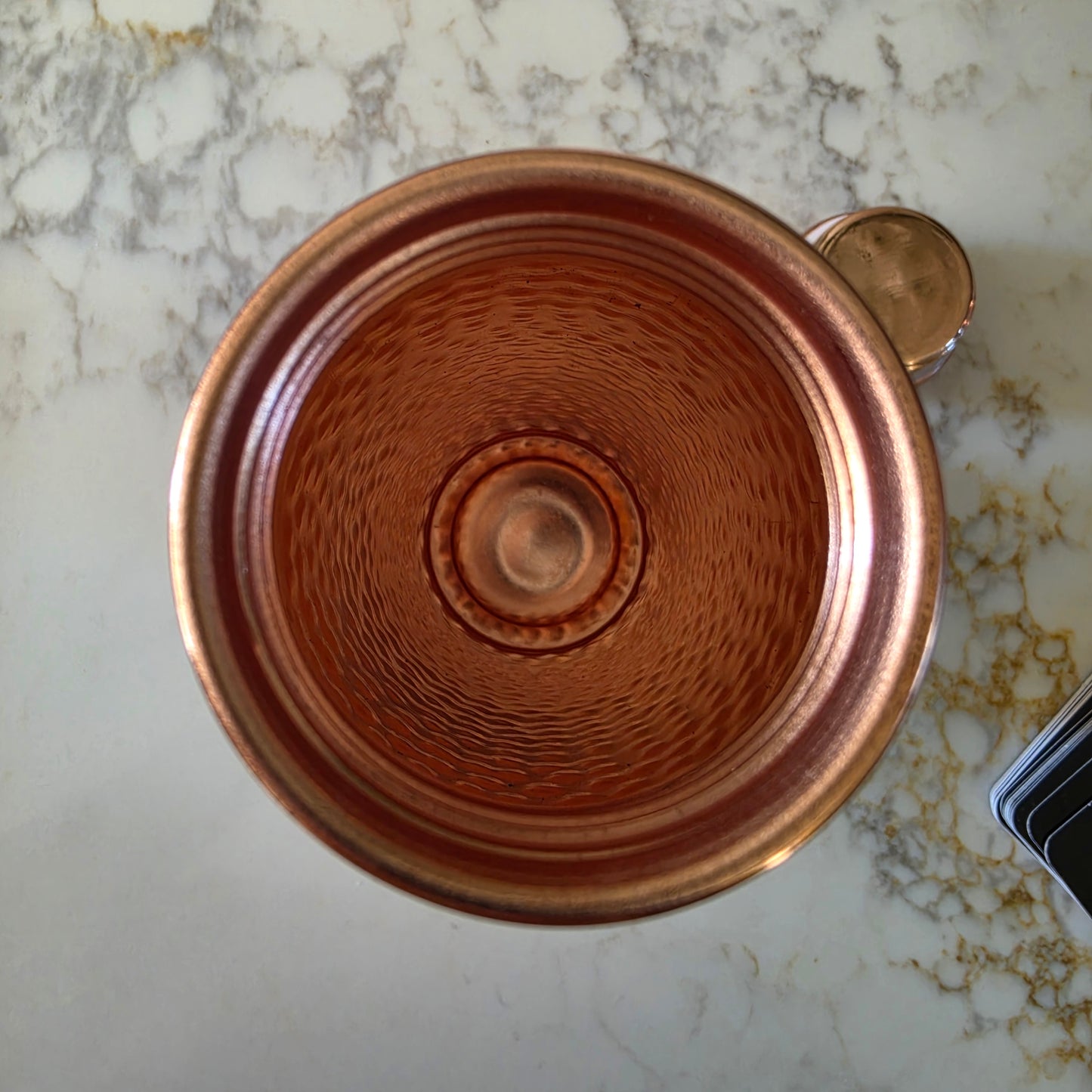 900ml Hammered Pure Copper Water Bottle – Handmade in India