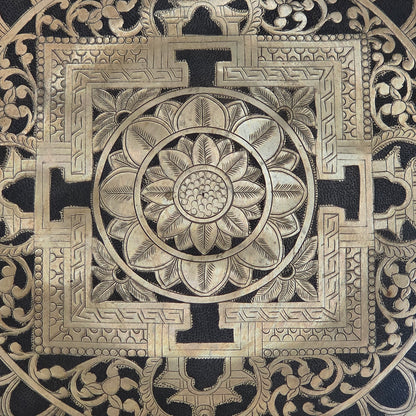 10" Hand-Carved Tibetan Singing Bowl – Mandala Engraving (Premium Artisan Piece)