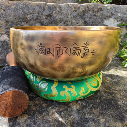 8" Full Moon Tibetan Singing Bowl – Handmade in Nepal